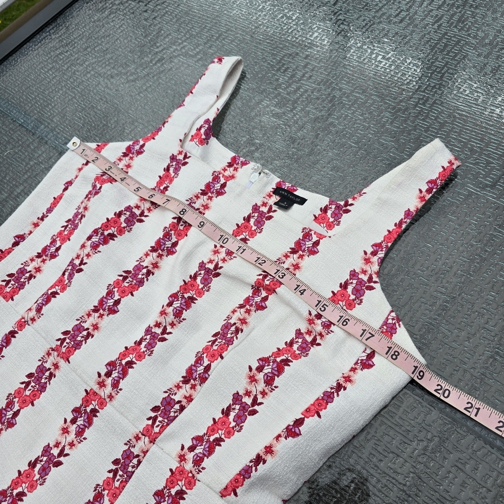 Ann Taylor Floral Square Neck Sheath Dress, size 8, EUC - Picture 10 of 13